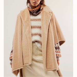 NWT Free People Starlett Faux Fur Poncho